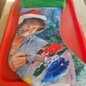 bob ross Christmas stocking great condition